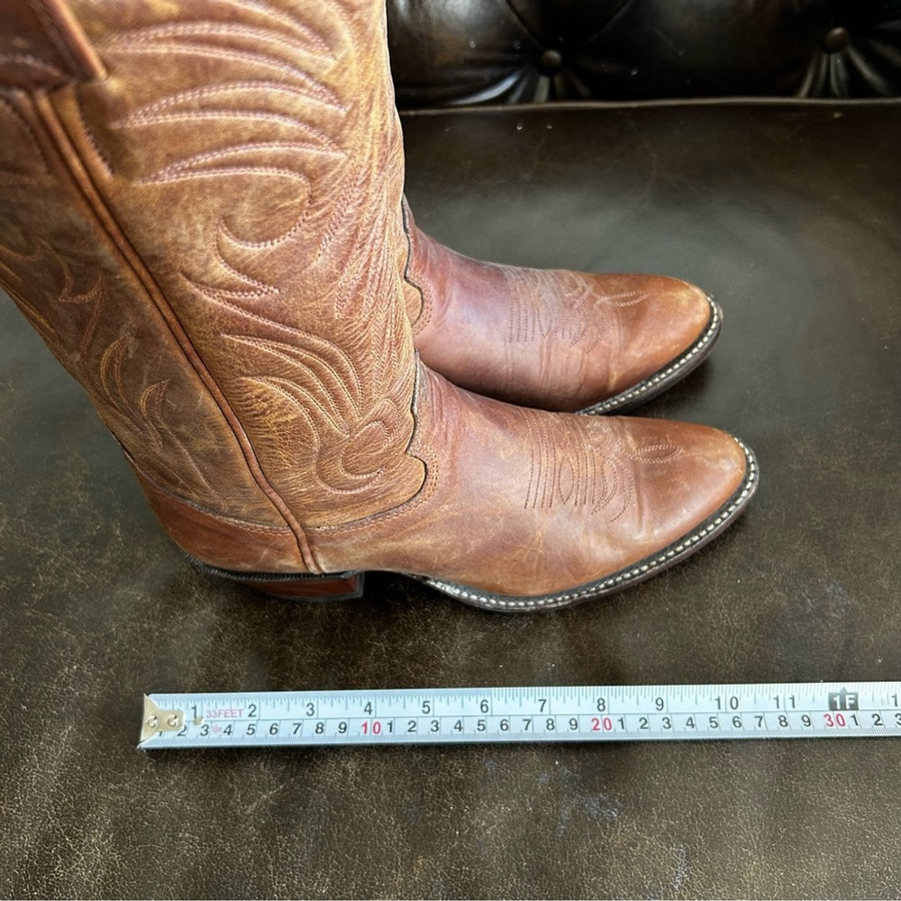 Alberta Boots Women’s Chestnut Leather Western Boots size 9.5AA - Picture 7 of 10